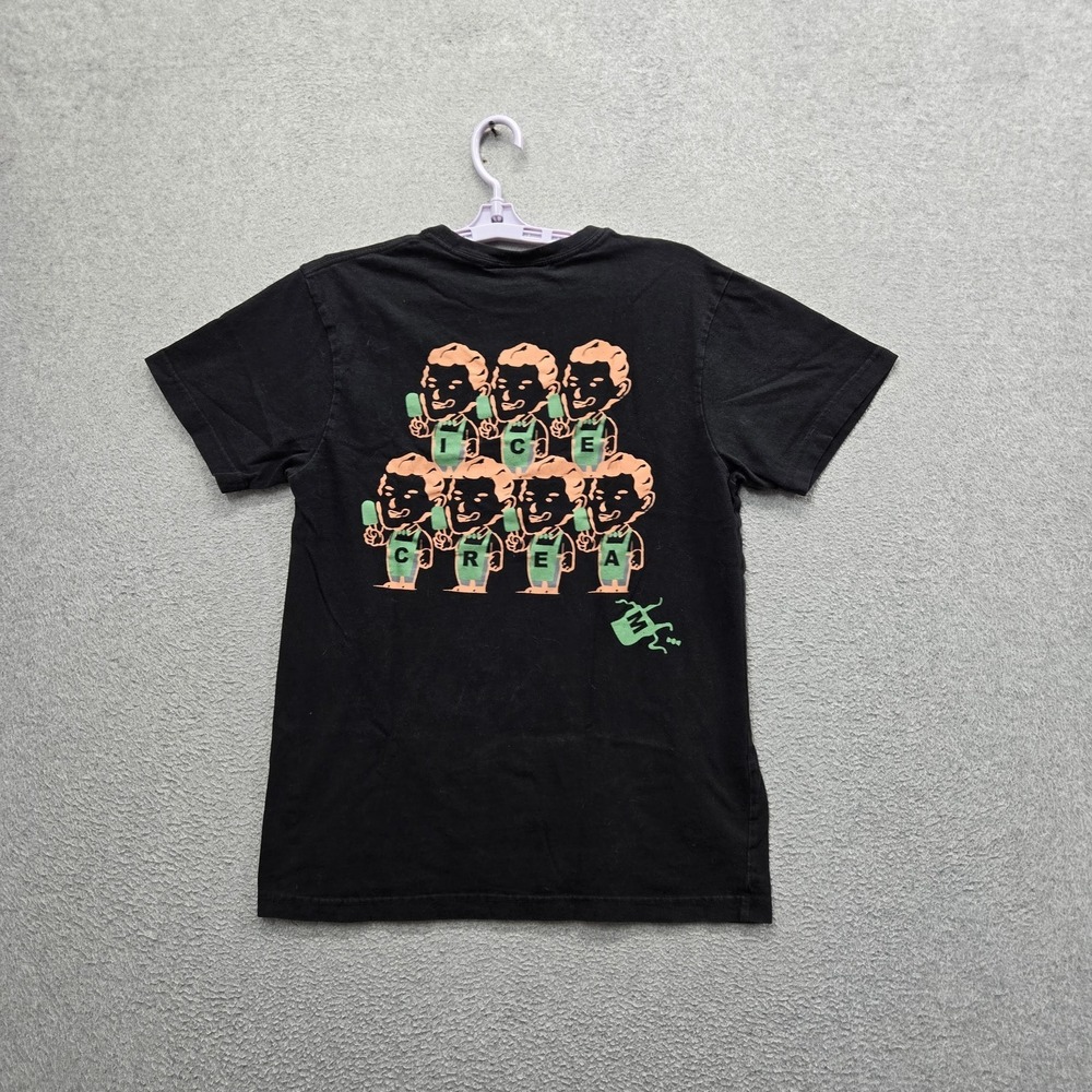 Icecream Men Shirt M Black Bobble‎ Logo Print Short Sleeve